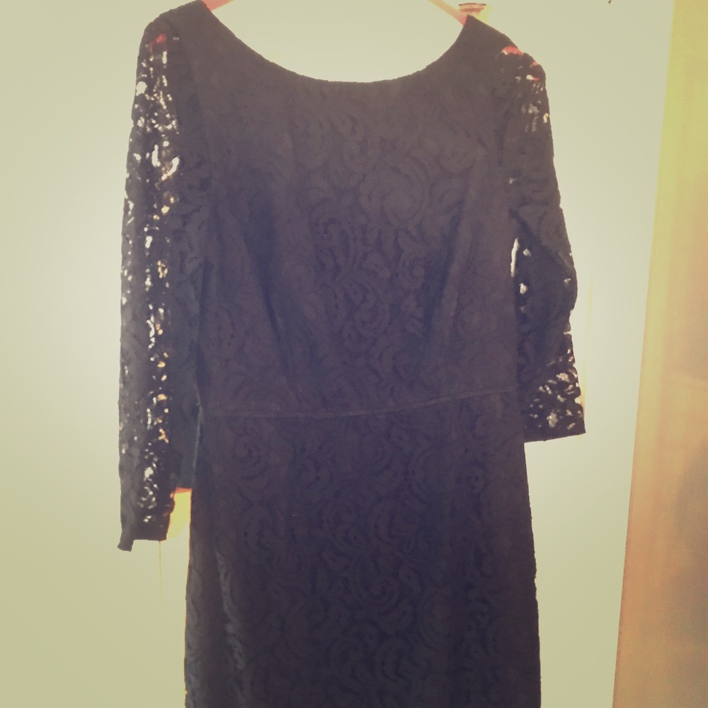 Black lace jcrew dress never worn!